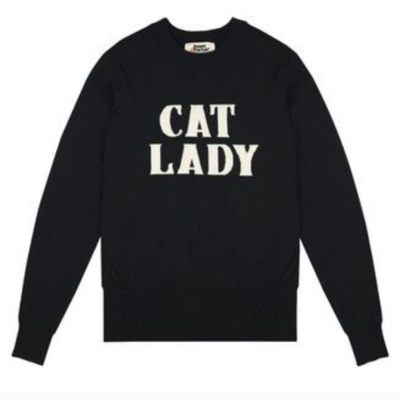 Black 'Cat Lady' Sweatshirt - Picture 2 of 8